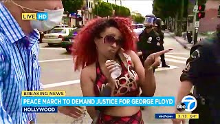 THIS AMAZING WOMAN AT A PEACEFUL GEORGE FLOYD PROTEST