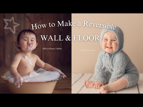 How to make a reversible real wood wall  & floor for a photography backdrop