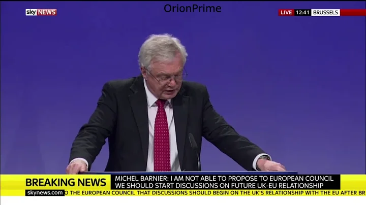 David Davis & Michel Barnier Press conference after fifth round Brexit talks w Q
