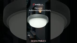 Video  - LED-Au&szlig;enleuchte PABLO C 12W NW dunkelgrau, staub- & wasserdicht