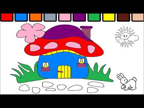 smurfs-mushroom-house-coloring-page