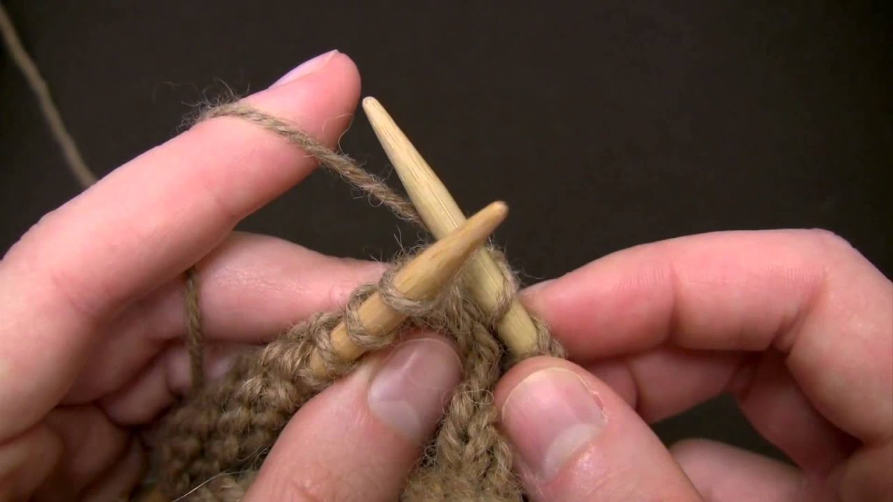 Knit Stitch - Continental Style - YouTube