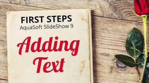 Add text to photos (AquaSoft Slideshow)