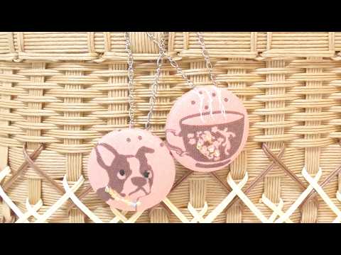 くるみボタンキットで作るチャーム - YouTube