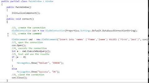 C Sharp and WPF Connect with database