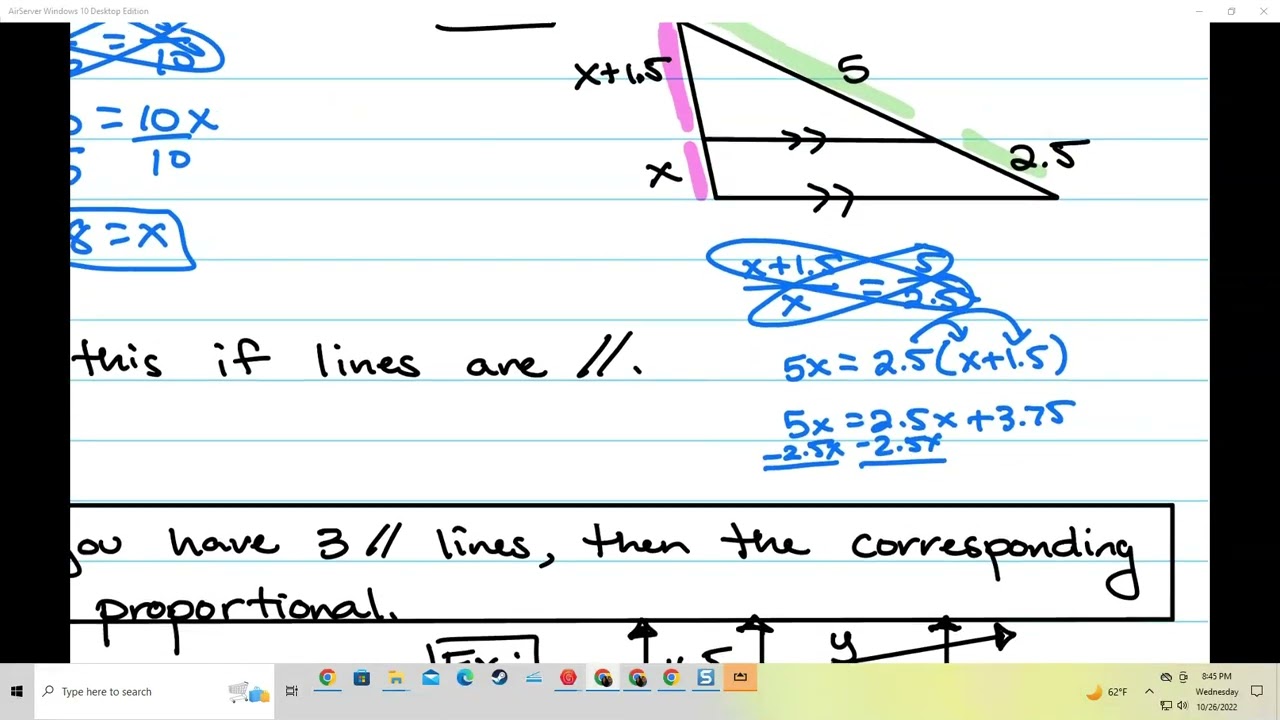 Angle Bisector and Side Splitter Theorem