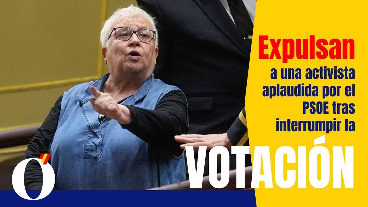 Expulsan del Congreso a una activista aplaudida por el PSOE tras ...