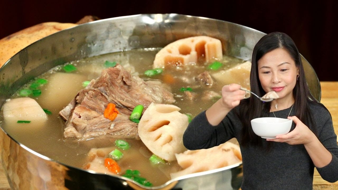 Easy Pork Bone Soup with Lotus Root under $10 猪骨莲藕汤 | ChineseHealthyCook