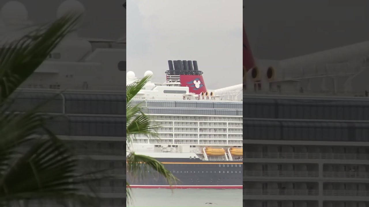Disney Wish Heads Out to Sea 🚢 | Port Canaveral #Shorts #portcanaveral #jettypark