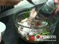 Thai Food Cooking : Mushroom Spicy Salad [ Yum Hed Fang ] - Cooking