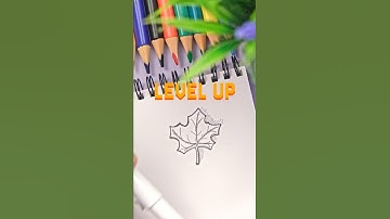 Level Up Your MAPLE LEAF DRAWINGS #art #drawingtutorial #howtodraw #drawing #tutorial #pencildrawing