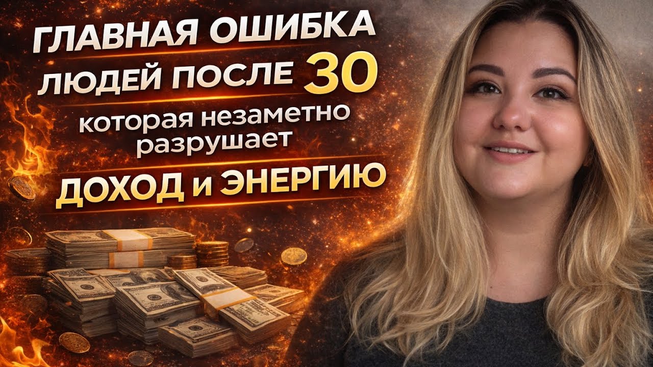 ГЛАВНАЯ ОШИБКА ЛЮДЕЙ ПОСЛЕ 30, КОТОРАЯ РАЗРУШАЕТ ДОХОД И ЭНЕРГИЮ