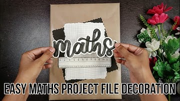 Easy math project file decoration idea.  Math Practical file, notebook, scrapbook decoration idea.