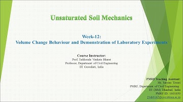 Week-12 NPTEL: Unsaturated Soil mechanics Tutorial Class | PMRF