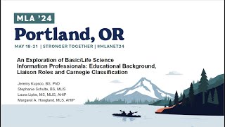An Exploration of Basic Life Science Information Professionals Educational Background, Liaison Roles