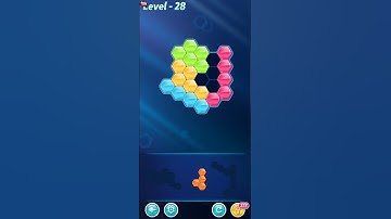 BLOCK! Hexa Puzzle! 5 Holic Level 28 (Rotate) - Lösung Solution Walkthrough