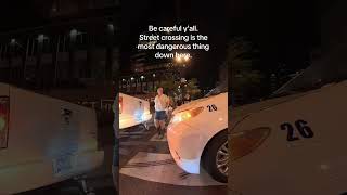 Be careful y’all. Street crossing is the most dangerous thing down here. #lowerbroadway #nashville
