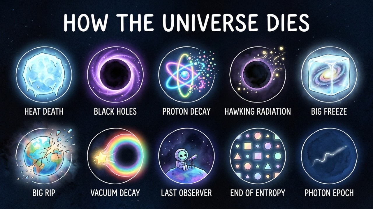 The Universe's Ultimate Fates: From Heat Death to Cosmic End
