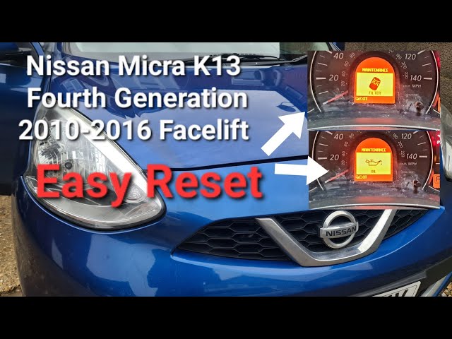 how to reset oil maintenance on Nissan Micra k13 facelift