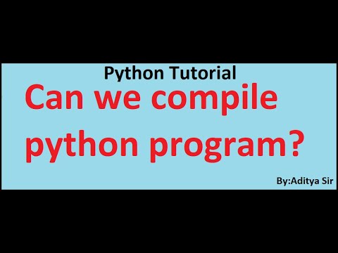 How to compile Python program - YouTube
