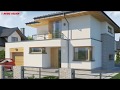 Modern Double Floor House Design with yellow color Modern Double Floor House Design with yellow color