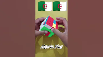 Algeria Flag On Cube 🇩🇿!#shorts