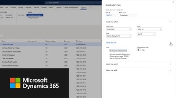 Alert rule options in Dynamics 365 for Finance and Operations