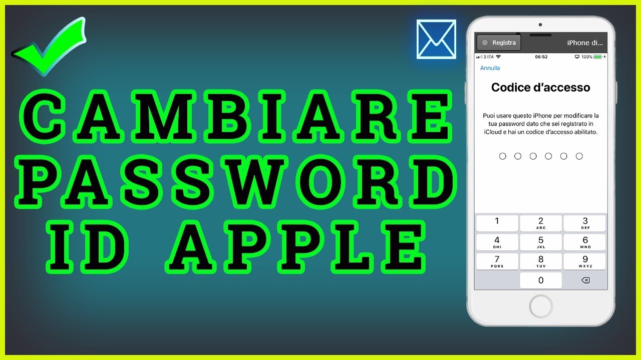 Come Cambiare Password Id Apple Youtube