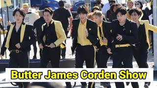 BTS Filming Butter For James Corden Show 2021 - BTS At The Late Late Show With James Corden