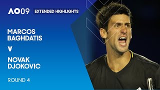 Marcos Baghdatis v Novak Djokovic Extended Highlights | Australian Open 2009 Fourth Round