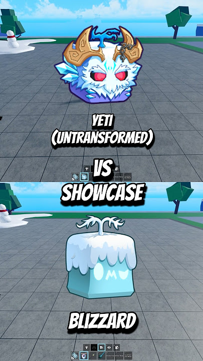 Yeti vs Blizzard Showcase #dispecs #roblox #bloxfruit #bloxfruits