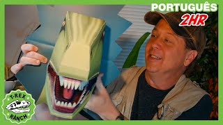 Dinossauros e a mensagem misteriosa | 2 HORA de Parque do T-REX | Vídeos de Dinossauros