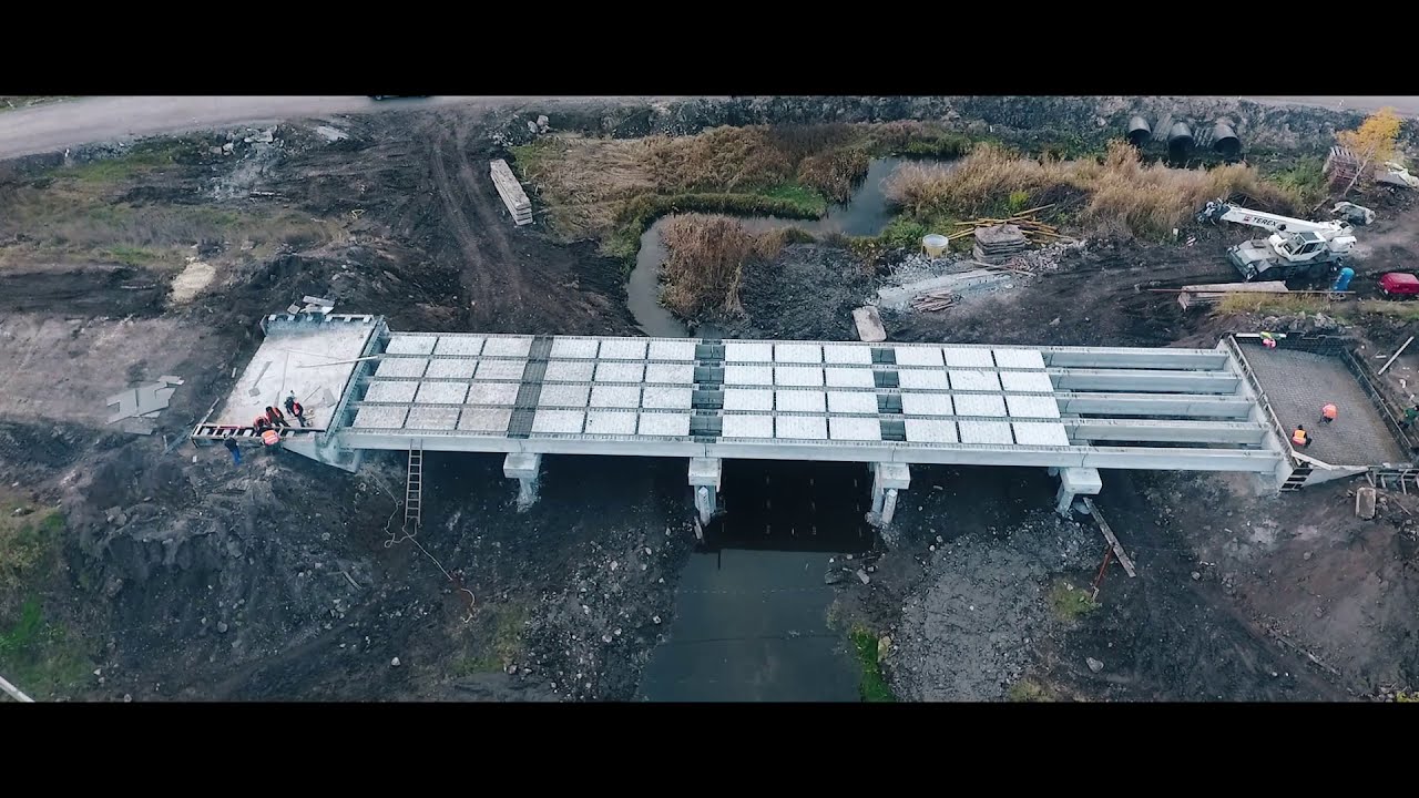 Ремонт мосту у СМТ Машівка 10.11.20 - YouTube