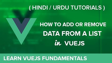 How to Add and Remove Data from a List in VueJS - Hindi / Urdu Tutorial