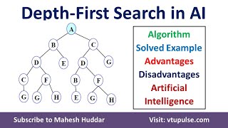 Depth First Search Algorithm Solved Example Advantages and Disadvantages by Dr. Mahesh Huddar