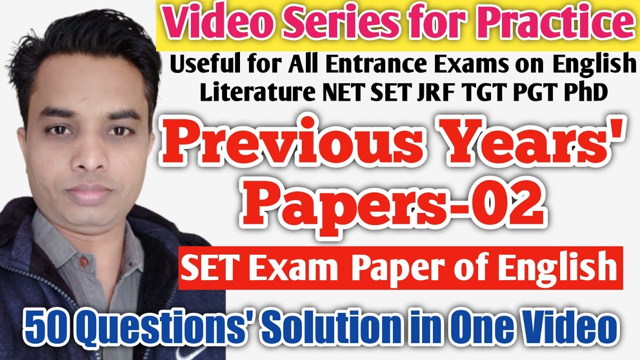 SET English Paper Solution | VERY USEFUL for NTA NET TGT PGT English Literature | TOP 50 Questions