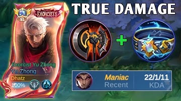 22 KILLS USING THIS TRUE DAMAGE SUSTAIN BUILD! | YU ZHONG BEST BUILD 2205