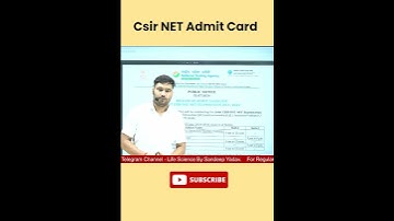 Csir net admit card
