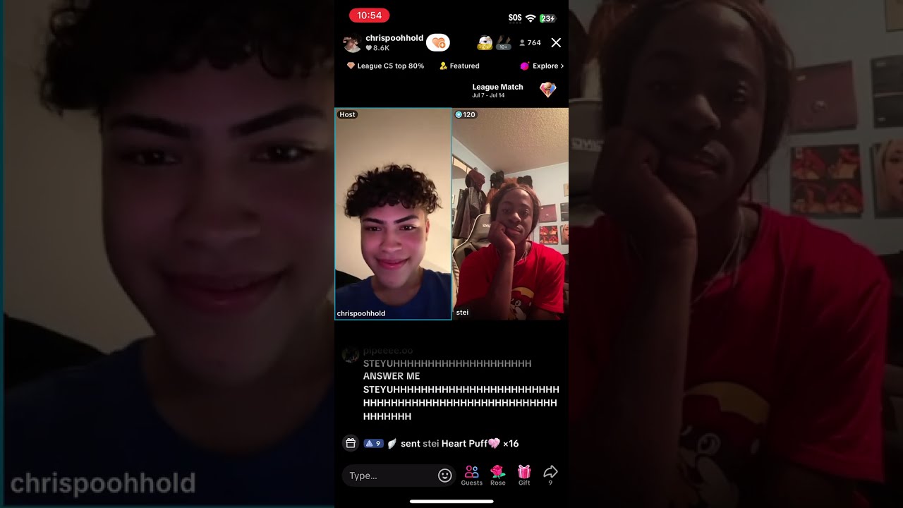 Крис Коттер, TikTok Live со Стей, Гардеробом и Алексом (15.07.2025)