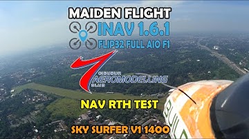 INAVflight - Airplane - Maiden Flight - Sky Surfer v1 1400