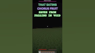 Chorus fruit can save you from falling in the void? Minecraft FACT or CAP pt.7  #minecraft #gaming