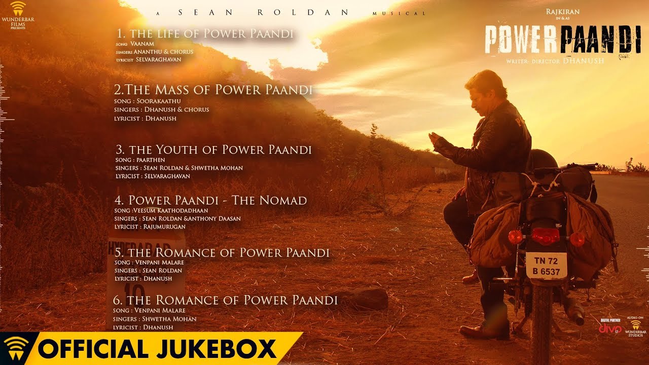 Power Paandi   Official Jukebox  Rajkiran  Dhanush  Sean Roldan