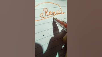 ranu name signature #ytshortsindia #calligraphymasters #cursivewriting #trendingshorts