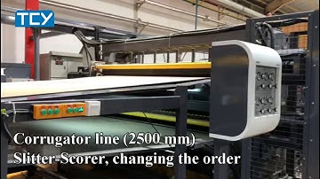 TCY Corrugator Slitter Scorer order change