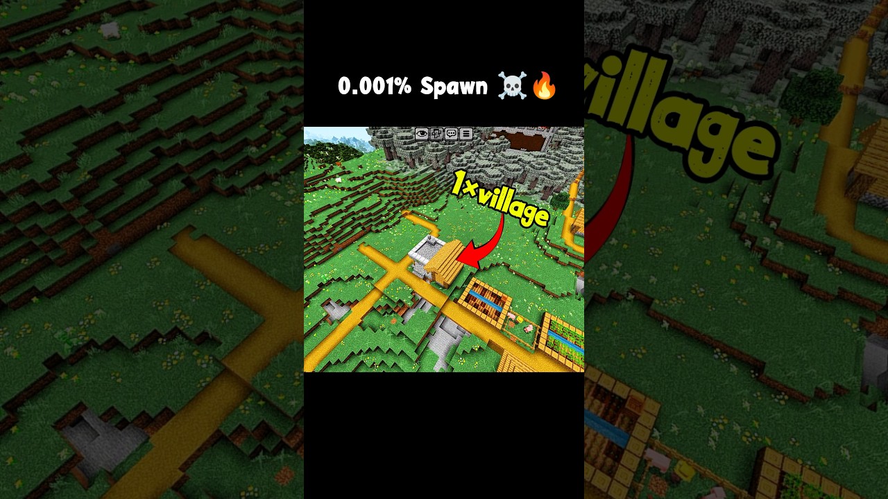 ⁣0.001% spawn ☠️🔥 #minecraft #shorts #gaming #usa