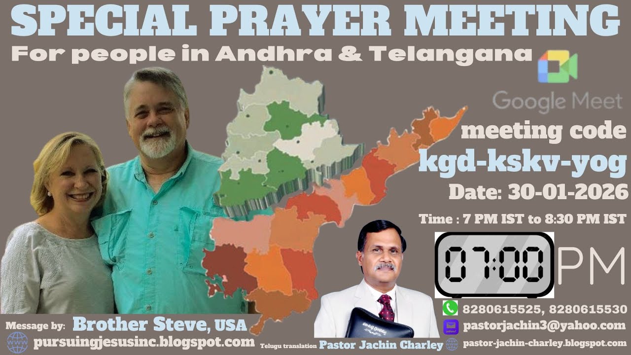 Brother Steve from USA shared the God's Word in a Special Prayer Meeting on 30 January, 2026