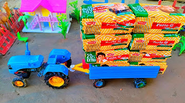 Diy Tractor Stuck in mud with Parle G Mini Science project part-2||mini exprement||Cstoys