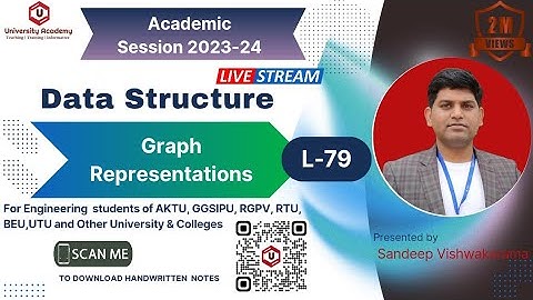 DSUC79: Graph Representation in Data Structure | Sequential Representation of Graph