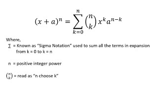 Binomial Expansion | Series of Combinations