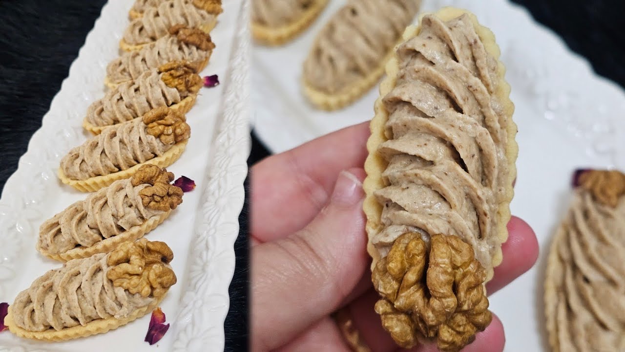 🔥الوصفة لي طلبتوني عليها هاهي بالتفصيل😋م بين الحلويات لاكثر من رائعة طويصات بكريمة الكاجو والكركاع👌